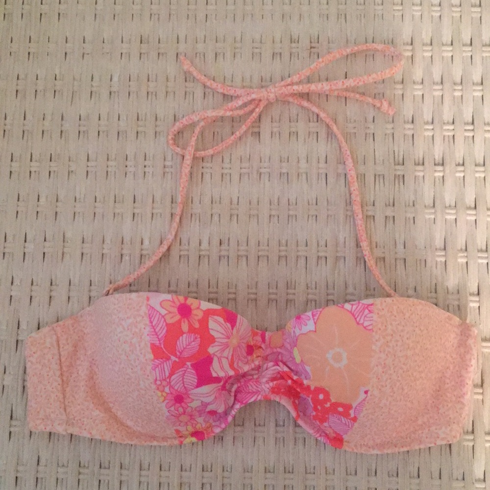 Victoria’s Secret floral bandeau bikini top